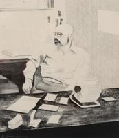 David Hockney SIDNEY IN HIS OFFICE Lithograph - Sold for $2,048 on 11-15-2025 (Lot 262).jpg
